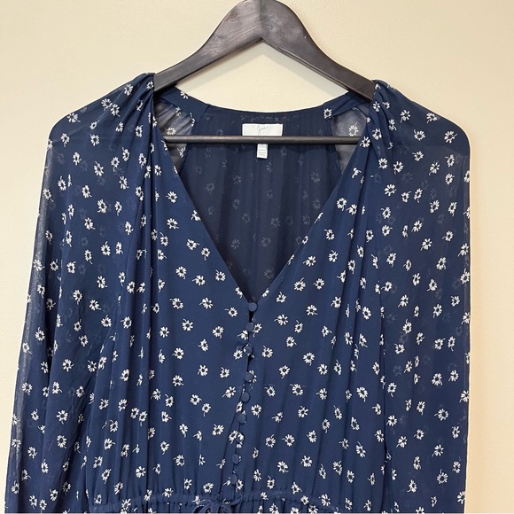 Joie Alithea Silk Long Sleeve Asymmetric Hem Dress - Picture 4 of 16